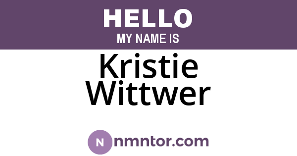 Kristie Wittwer