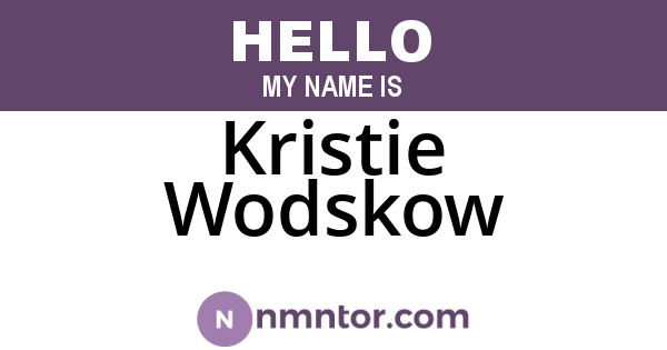 Kristie Wodskow