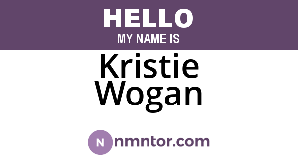 Kristie Wogan