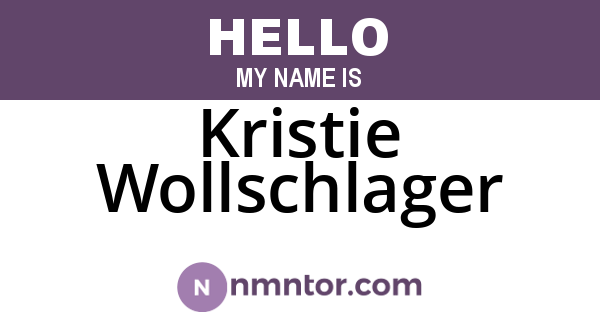 Kristie Wollschlager