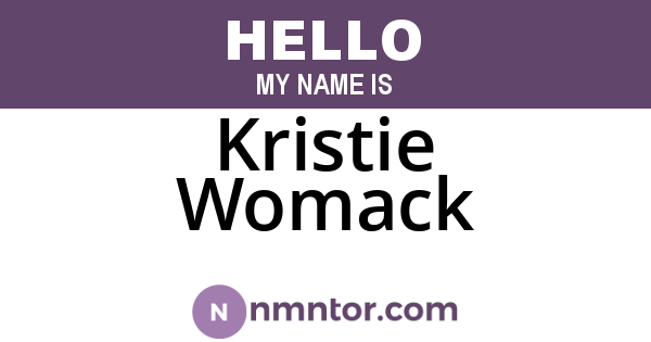 Kristie Womack