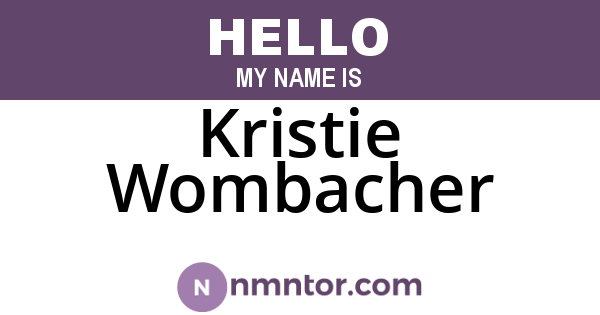 Kristie Wombacher