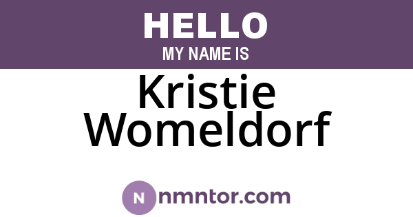 Kristie Womeldorf