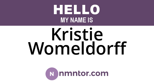 Kristie Womeldorff