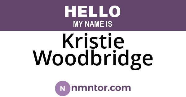 Kristie Woodbridge