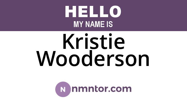 Kristie Wooderson