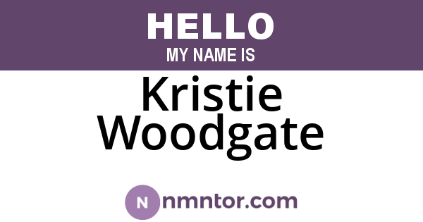 Kristie Woodgate