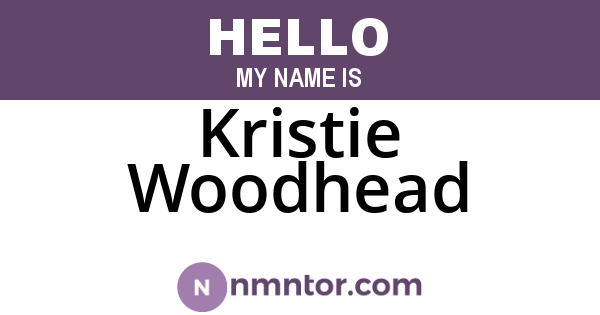 Kristie Woodhead