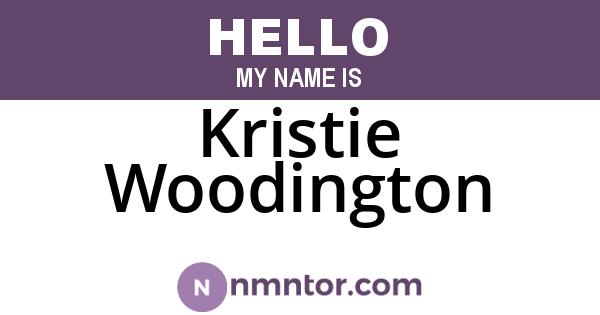 Kristie Woodington