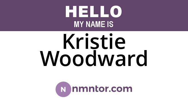 Kristie Woodward