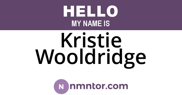 Kristie Wooldridge