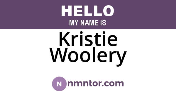 Kristie Woolery