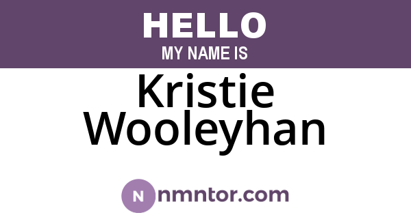 Kristie Wooleyhan