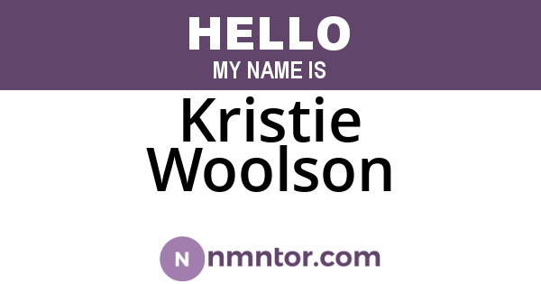 Kristie Woolson