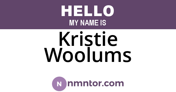 Kristie Woolums