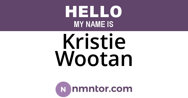 Kristie Wootan