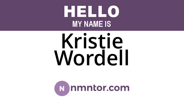 Kristie Wordell