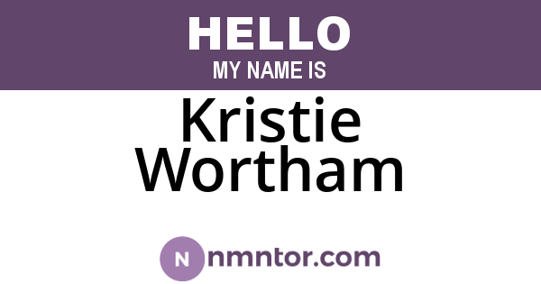 Kristie Wortham