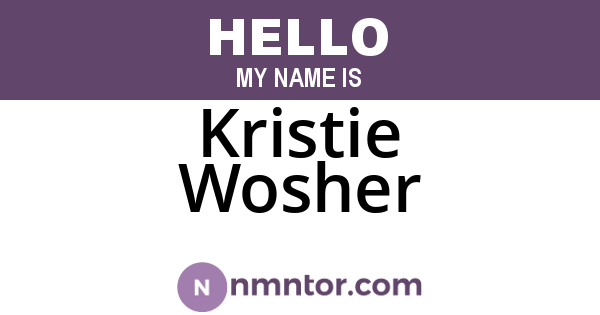 Kristie Wosher