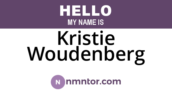 Kristie Woudenberg