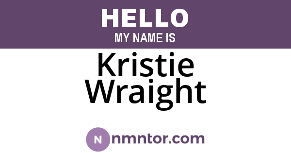 Kristie Wraight