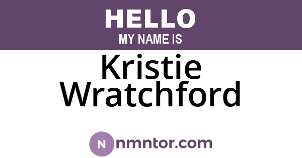 Kristie Wratchford