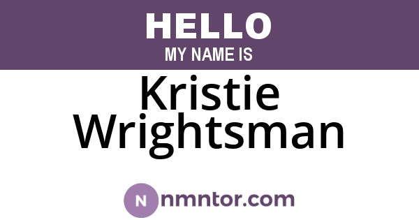 Kristie Wrightsman
