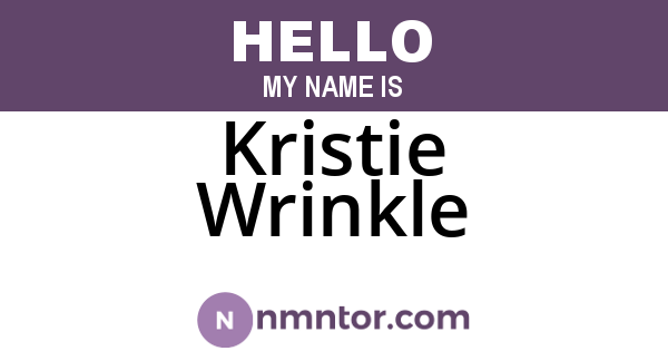 Kristie Wrinkle