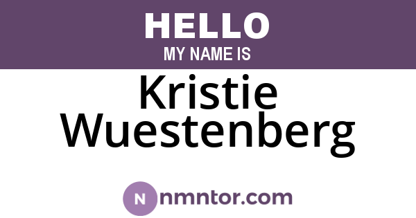Kristie Wuestenberg