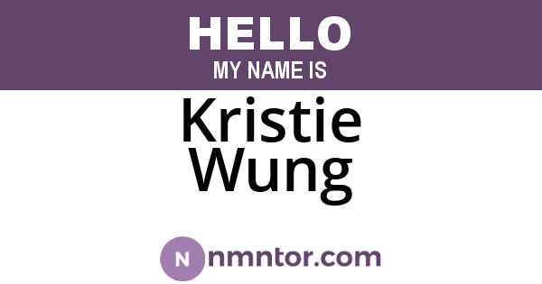 Kristie Wung