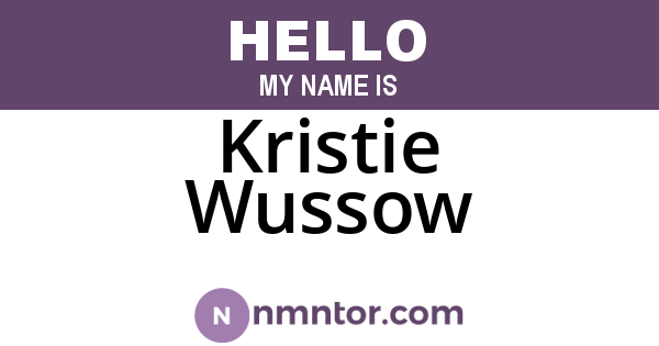 Kristie Wussow