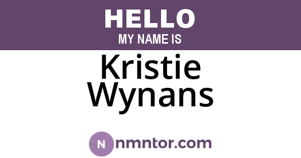 Kristie Wynans