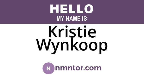 Kristie Wynkoop