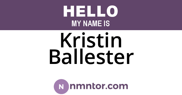 Kristin Ballester
