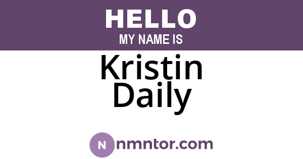 Kristin Daily