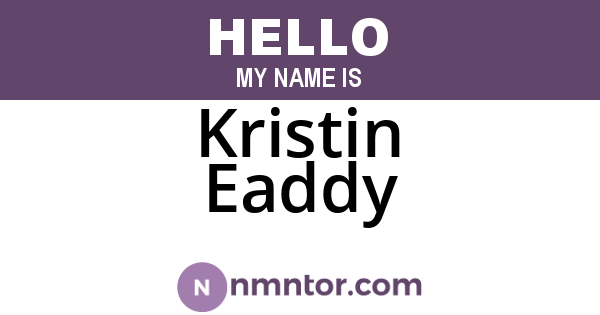 Kristin Eaddy