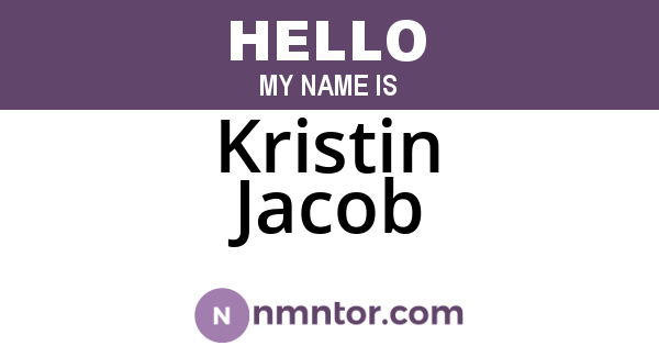 Kristin Jacob