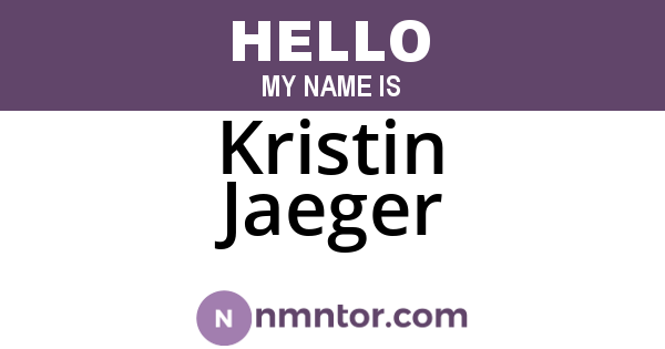 Kristin Jaeger