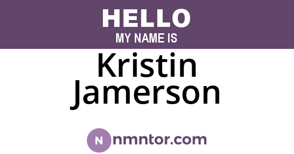 Kristin Jamerson