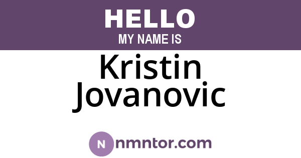 Kristin Jovanovic