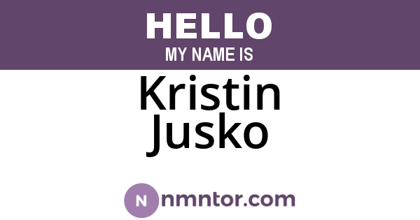 Kristin Jusko