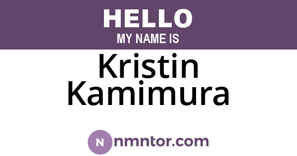 Kristin Kamimura