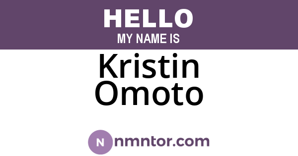Kristin Omoto