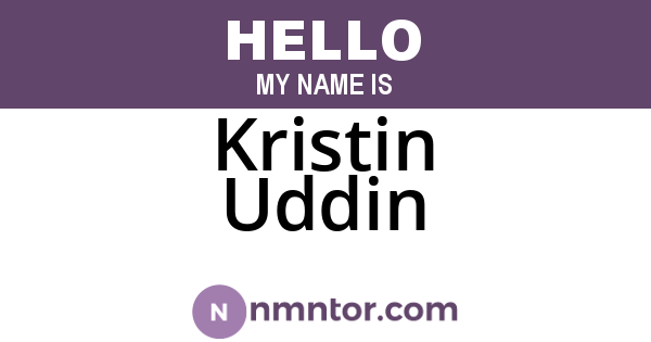 Kristin Uddin