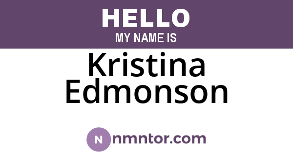 Kristina Edmonson