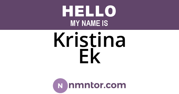 Kristina Ek