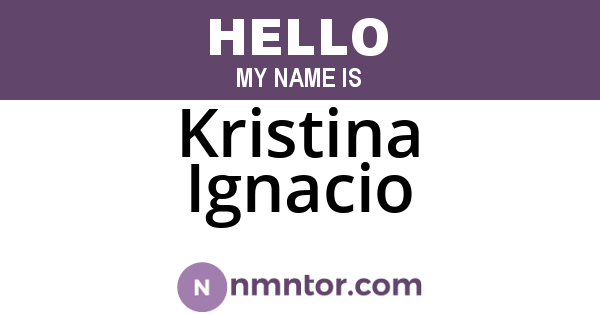 Kristina Ignacio