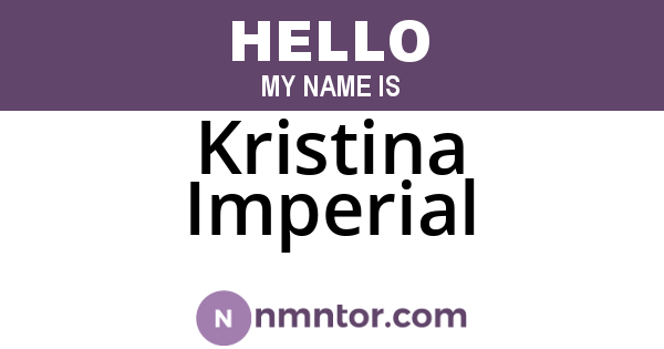 Kristina Imperial