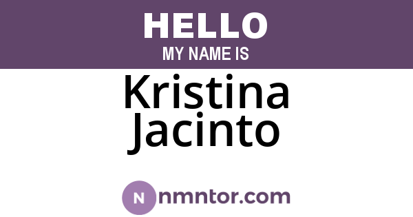 Kristina Jacinto