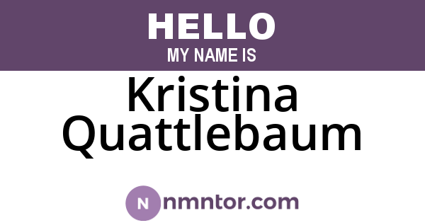 Kristina Quattlebaum
